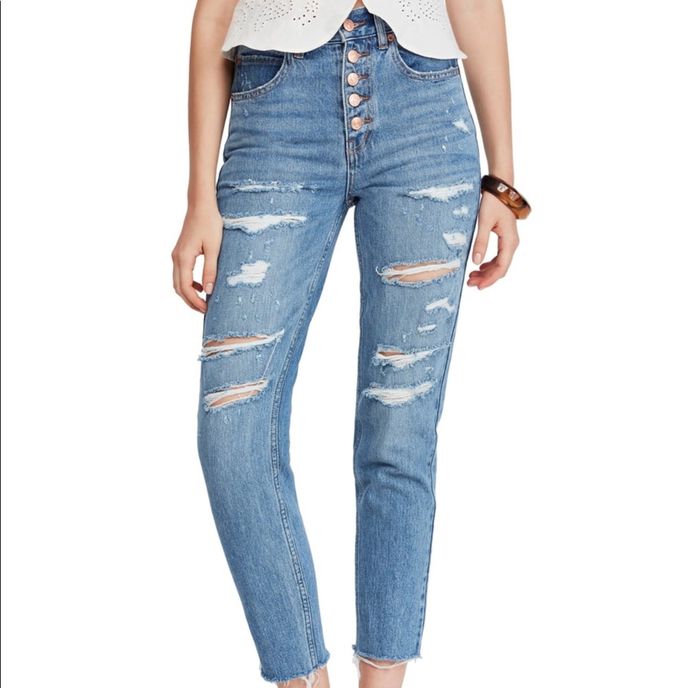 Free People straight cut jeans
